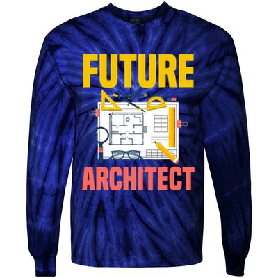 Future Architect Funny Architecture Architect Tie-Dye Long Sleeve Shirt