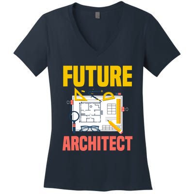 Future Architect Funny Architecture Architect Women's V-Neck T-Shirt