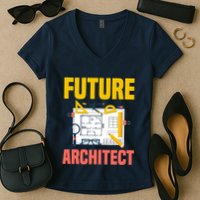 Future Architect Funny Architecture Architect Women's V-Neck T-Shirt