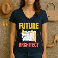 Future Architect Funny Architecture Architect Women's V-Neck T-Shirt