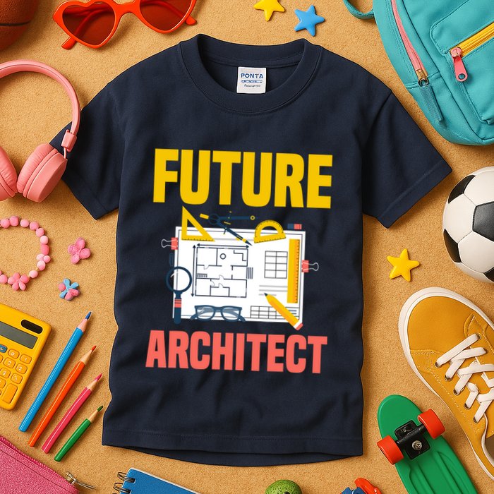 Future Architect Funny Architecture Architect Kids T-Shirt