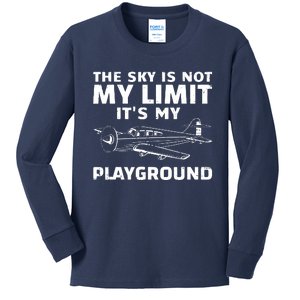 Funny Airplane For Men Women Aviation Pilot Airplane Lovers Kids Long Sleeve Shirt