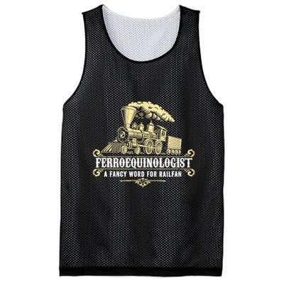 Ferroequinologist A Fancy Word For Railfan Railroad Gifts Mesh Reversible Basketball Jersey Tank