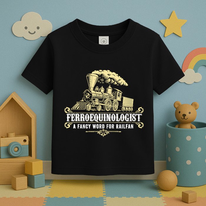 Ferroequinologist A Fancy Word For Railfan Railroad Gifts Toddler T-Shirt