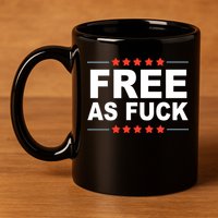 Free As Fuck Kyle Rittenhouse 11oz C Handle Ceramic Mug