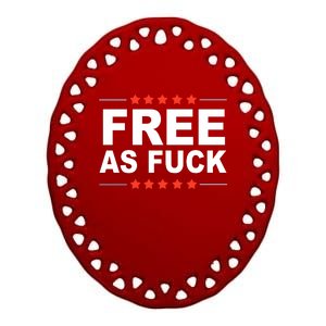 Free As Fuck Kyle Rittenhouse Ceramic Oval Ornament