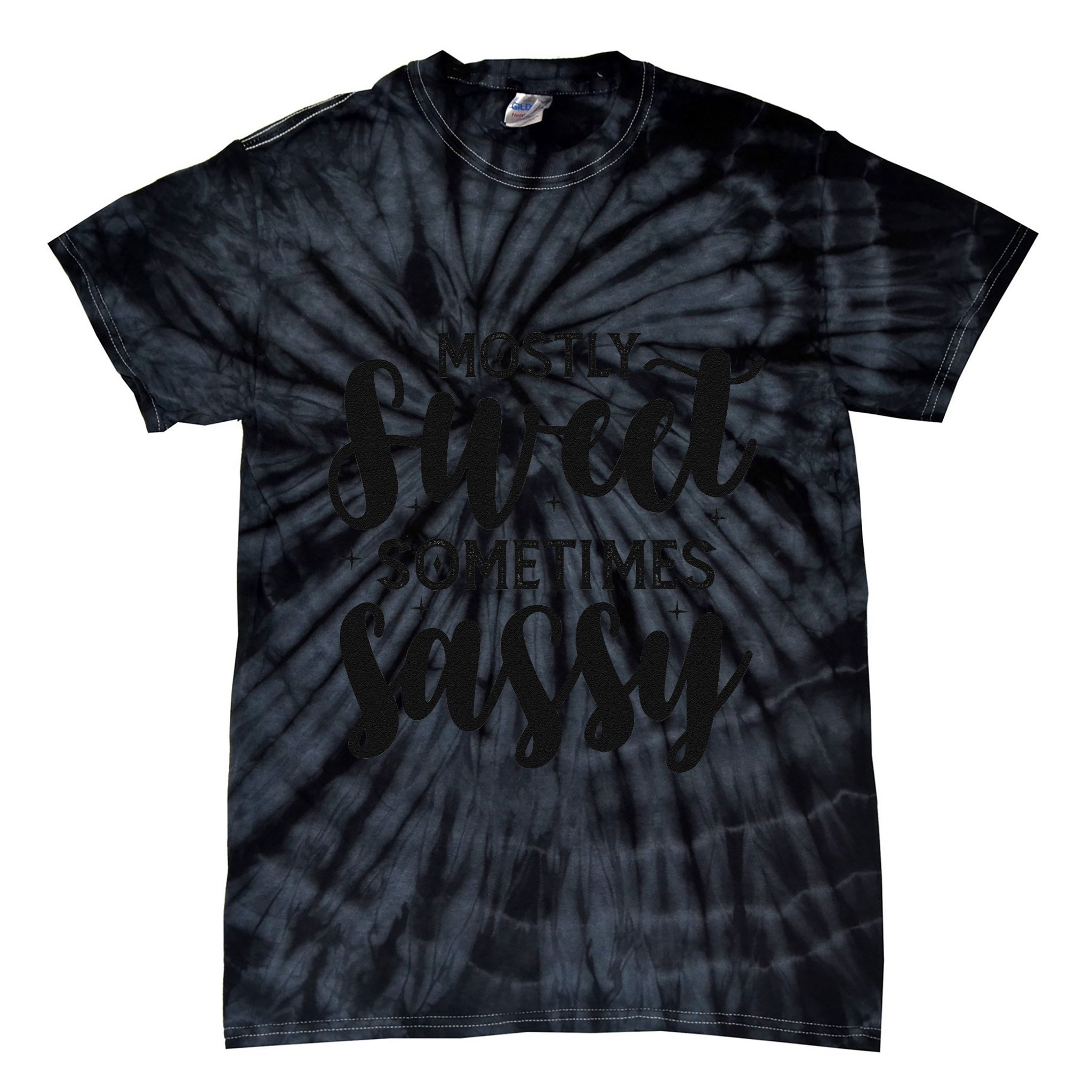 Funny And Feisty Mom Mostly Sweet Sometimes Sassy Tie-Dye T-Shirt