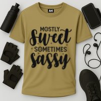 Funny And Feisty Mom Mostly Sweet Sometimes Sassy Cooling Performance Crew T-Shirt