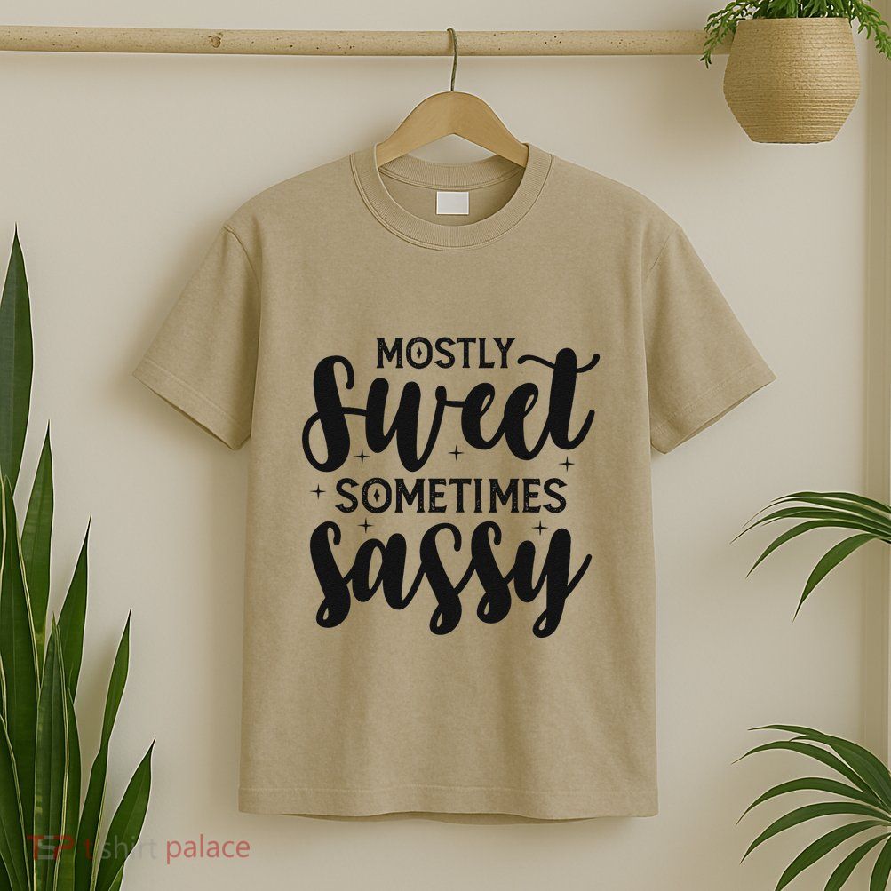 Funny And Feisty Mom Mostly Sweet Sometimes Sassy T-Shirt