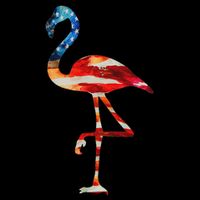 Flamingo American Flag Vintage American Flamingo Cooling Performance Crew T-Shirt