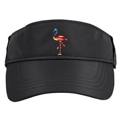 Flamingo American Flag Vintage American Flamingo Adult Drive Performance Visor