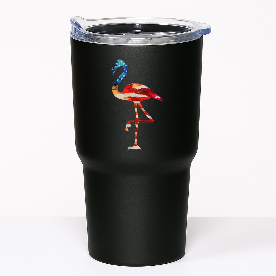 Flamingo American Flag Vintage American Flamingo Tumbler