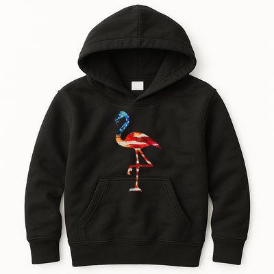 Flamingo American Flag Vintage American Flamingo Kids Hoodie