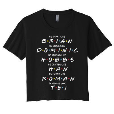 Fast And Furious Brian Dominic Hobbs Han Roman Tej Women's Crop Top Tee