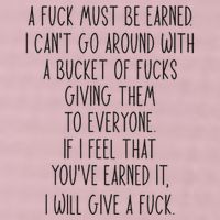 Funy A Fuck Must Be Earned 25L Jumbo Tote