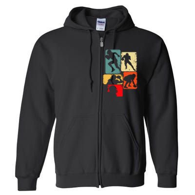 Football American Football Full Zip Hoodie