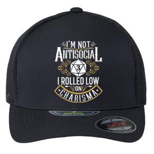 Funny Antisocial Funny Nerdy Gamer Sarcastic Flexfit Unipanel Trucker Cap