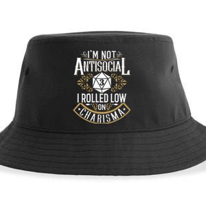 Funny Antisocial Funny Nerdy Gamer Sarcastic Sustainable Bucket Hat