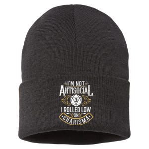 Funny Antisocial Funny Nerdy Gamer Sarcastic Sustainable Knit Beanie