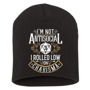 Funny Antisocial Funny Nerdy Gamer Sarcastic Short Acrylic Beanie