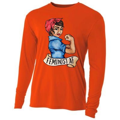 Feminist Af Funny Gift Black Feminists Cooling Performance Long Sleeve Crew