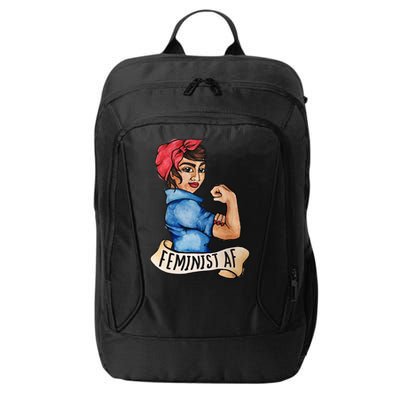 Feminist Af Funny Gift Black Feminists City Backpack