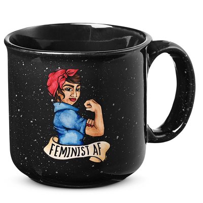 Feminist Af Funny Gift Black Feminists 15oz Campfire Ceramic Mug