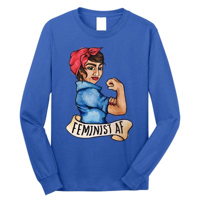 Feminist Af Funny Gift Black Feminists Long Sleeve Shirt