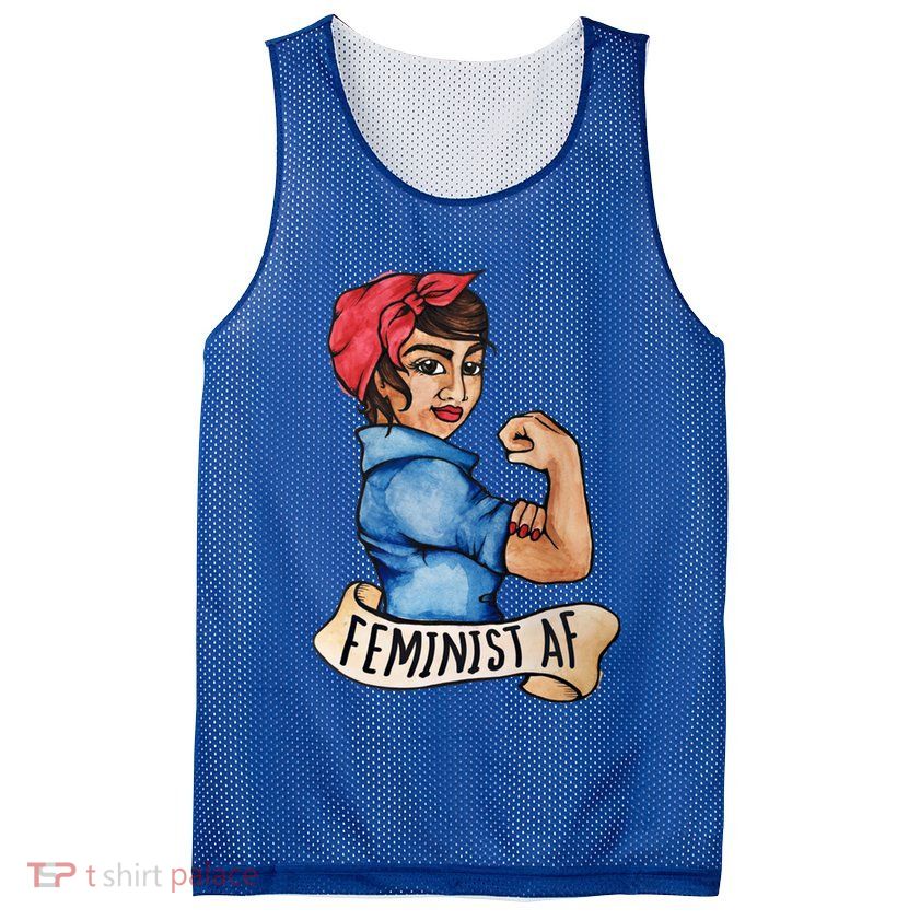 Feminist Af Funny Gift Black Feminists Mesh Reversible Basketball Jersey Tank