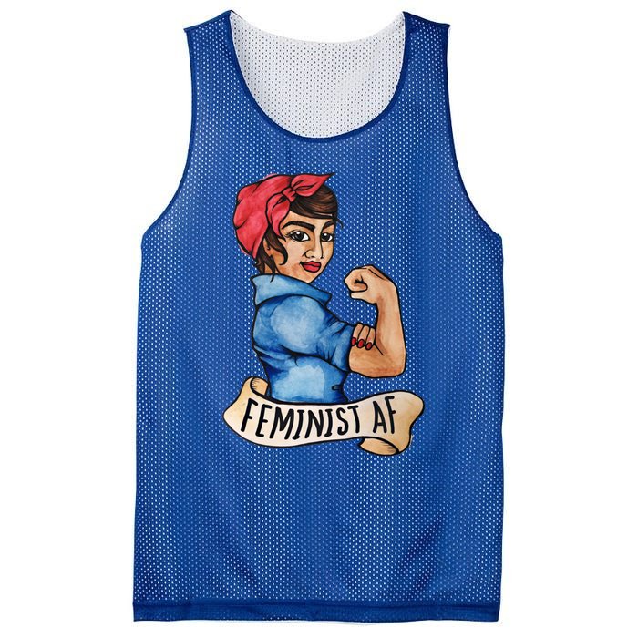 Feminist Af Funny Gift Black Feminists Mesh Reversible Basketball Jersey Tank