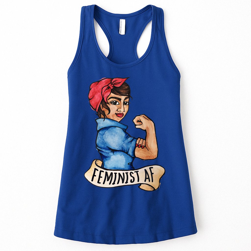 Feminist Af Funny Gift Black Feminists Womens Tank Top