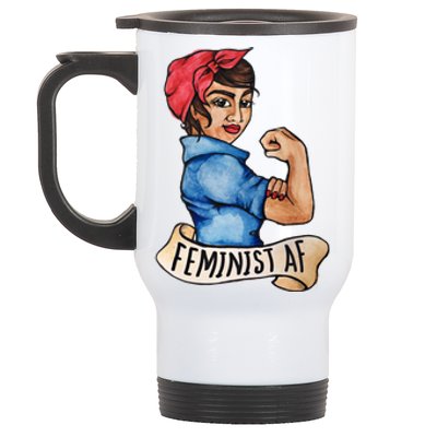 Feminist Af Funny Gift Black Feminists Stainless Steel Travel Mug