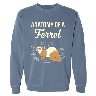 Ferret Anatomy Garment-Dyed Sweatshirt