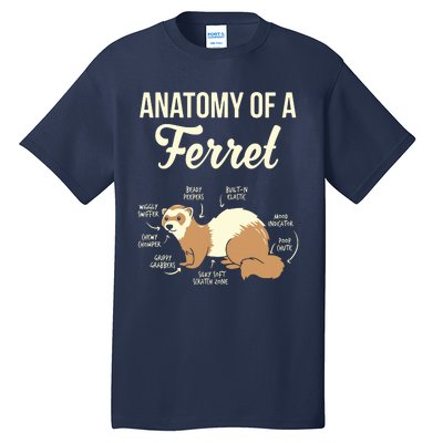 Ferret Anatomy Tall T-Shirt