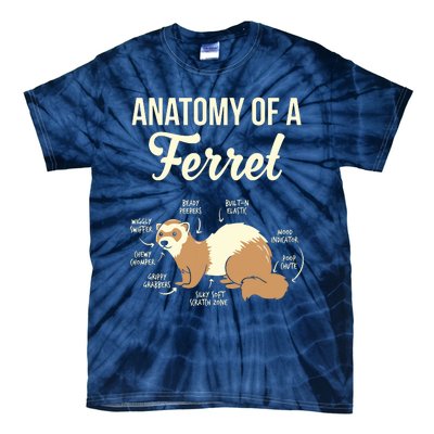 Ferret Anatomy Tie-Dye T-Shirt