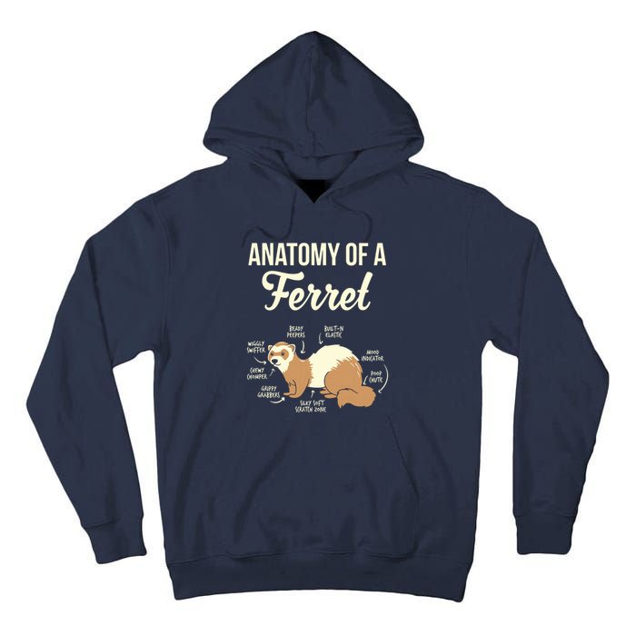 Ferret Anatomy Tall Hoodie