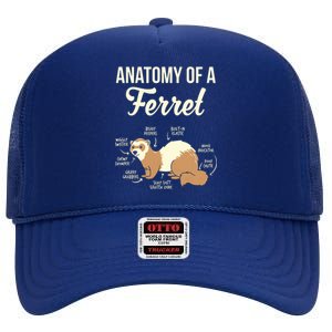 Ferret Anatomy High Crown Mesh Back Trucker Hat