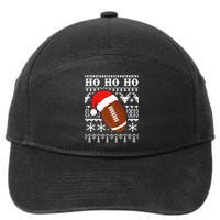 Funny American Football Ugly Christmas Sweater XMAS 7-Panel Snapback Hat