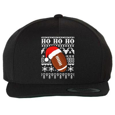 Funny American Football Ugly Christmas Sweater XMAS Wool Snapback Cap