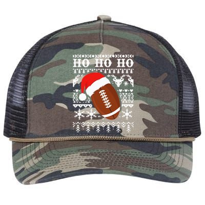 Funny American Football Ugly Christmas Sweater XMAS Retro Rope Trucker Hat Cap