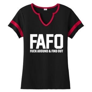 FAFO Fuck Around & Find Out Ladies Halftime Notch Neck Tee