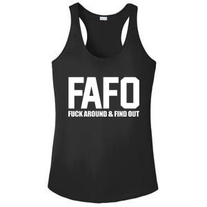 FAFO Fuck Around & Find Out Ladies PosiCharge Competitor Racerback Tank