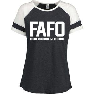 FAFO Fuck Around & Find Out Enza Ladies Jersey Colorblock Tee