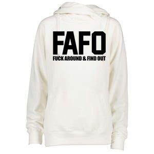 FAFO Fuck Around & Find Out Womens Funnel Neck Pullover Hood