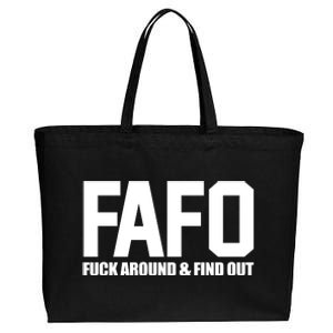 FAFO Fuck Around & Find Out Cotton Canvas Jumbo Tote