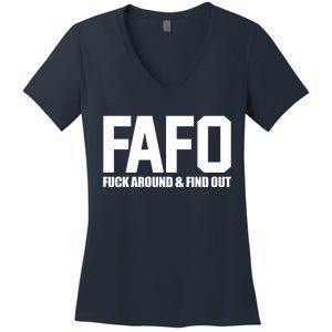 FAFO Fuck Around & Find Out Women's V-Neck T-Shirt