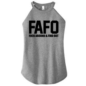 FAFO Fuck Around & Find Out Women's Perfect Tri Rocker Tank