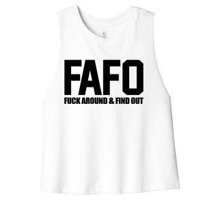 FAFO Fuck Around & Find Out Women's Racerback Cropped Tank