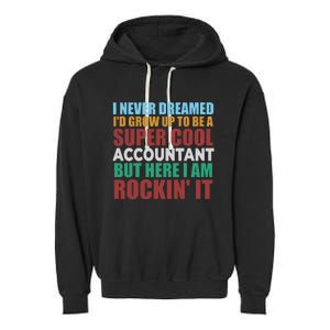 Funny Accountant Gift Accounting Major Bookkeeper CPA Retro Garment-Dyed Fleece Hoodie