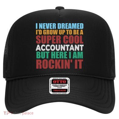Funny Accountant Gift Accounting Major Bookkeeper CPA Retro High Crown Mesh Back Trucker Hat